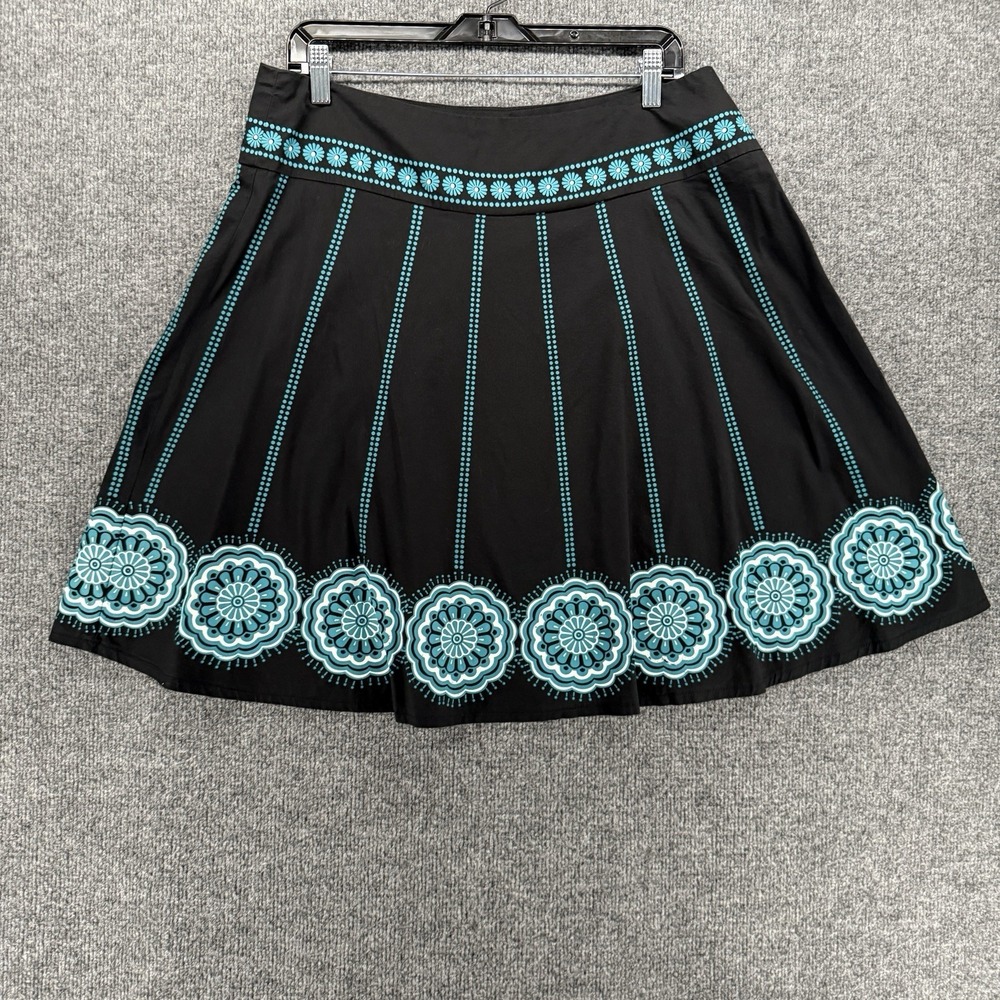 Vintage 90s Heart Soul Skirt Womens 6 Black Mid Rise Y2k Circle Skater Gypsy